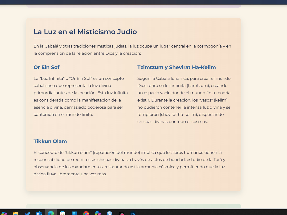 La Luz en el Misticismo Judío